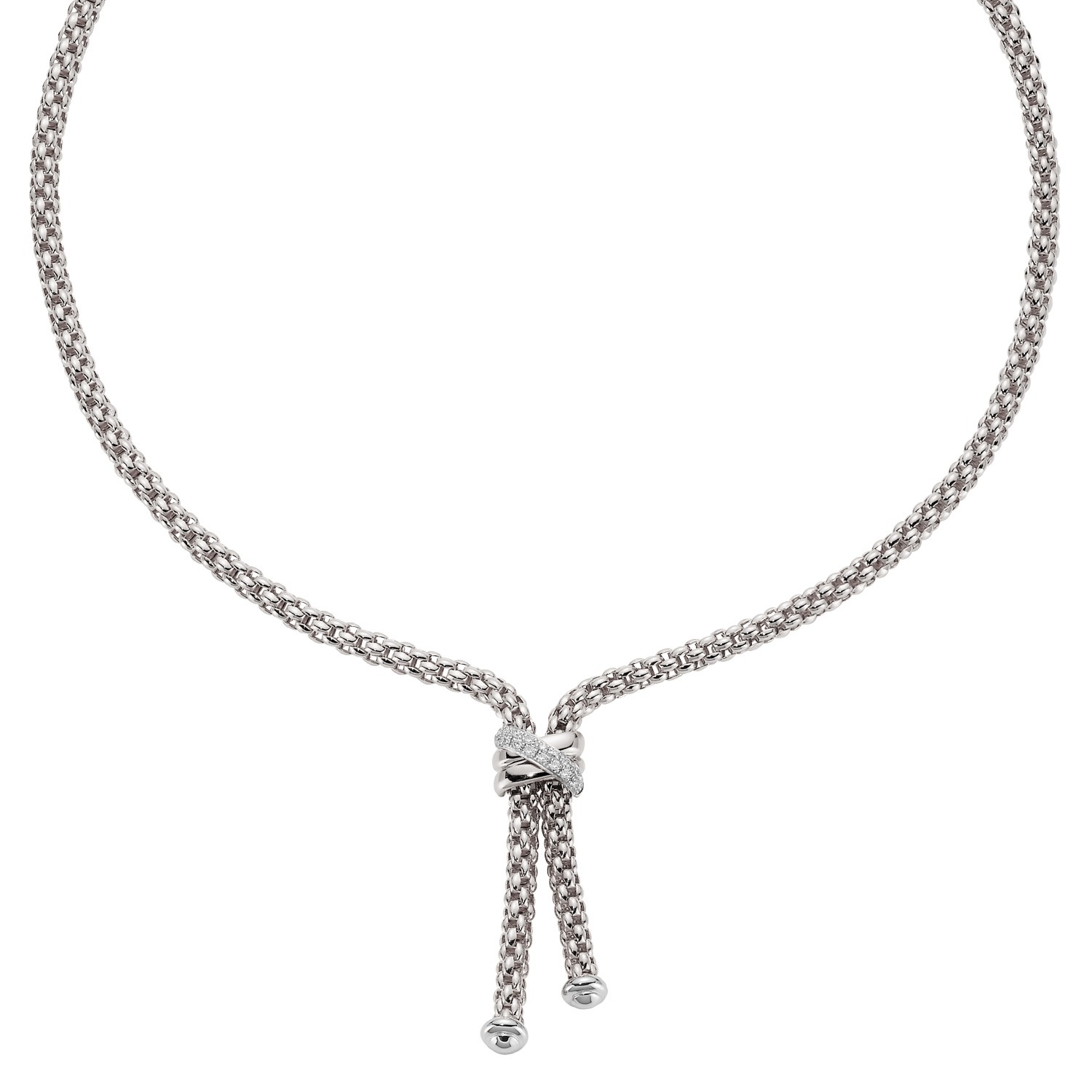 FOPE 18ct White Gold Diamond Solo Necklace - R.L. Austen | R.L. Austen