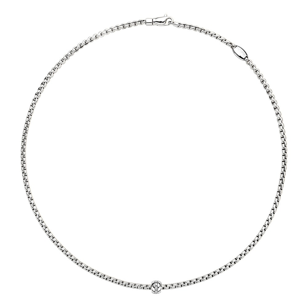 FOPE 18ct White Gold Diamond Eka Tiny Necklace - R.L. Austen | R.L. Austen