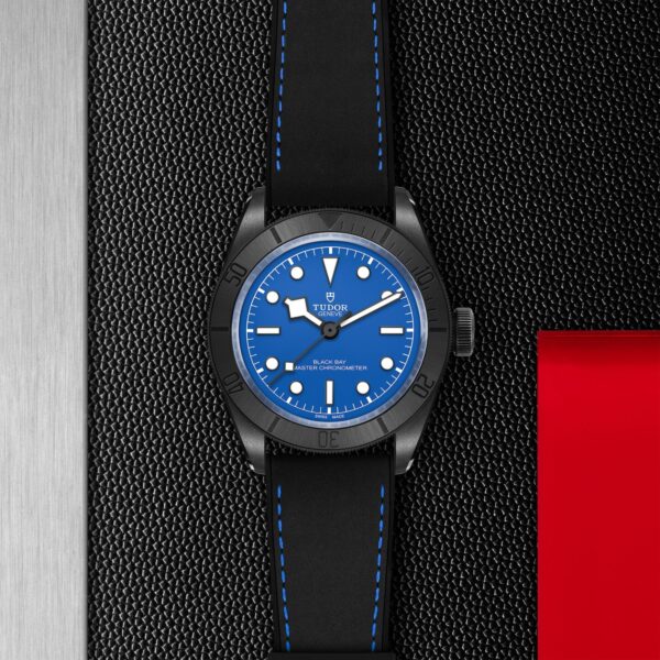 The new TUDOR Black Bay Ceramic M79210CNU-0007. Image laying flat